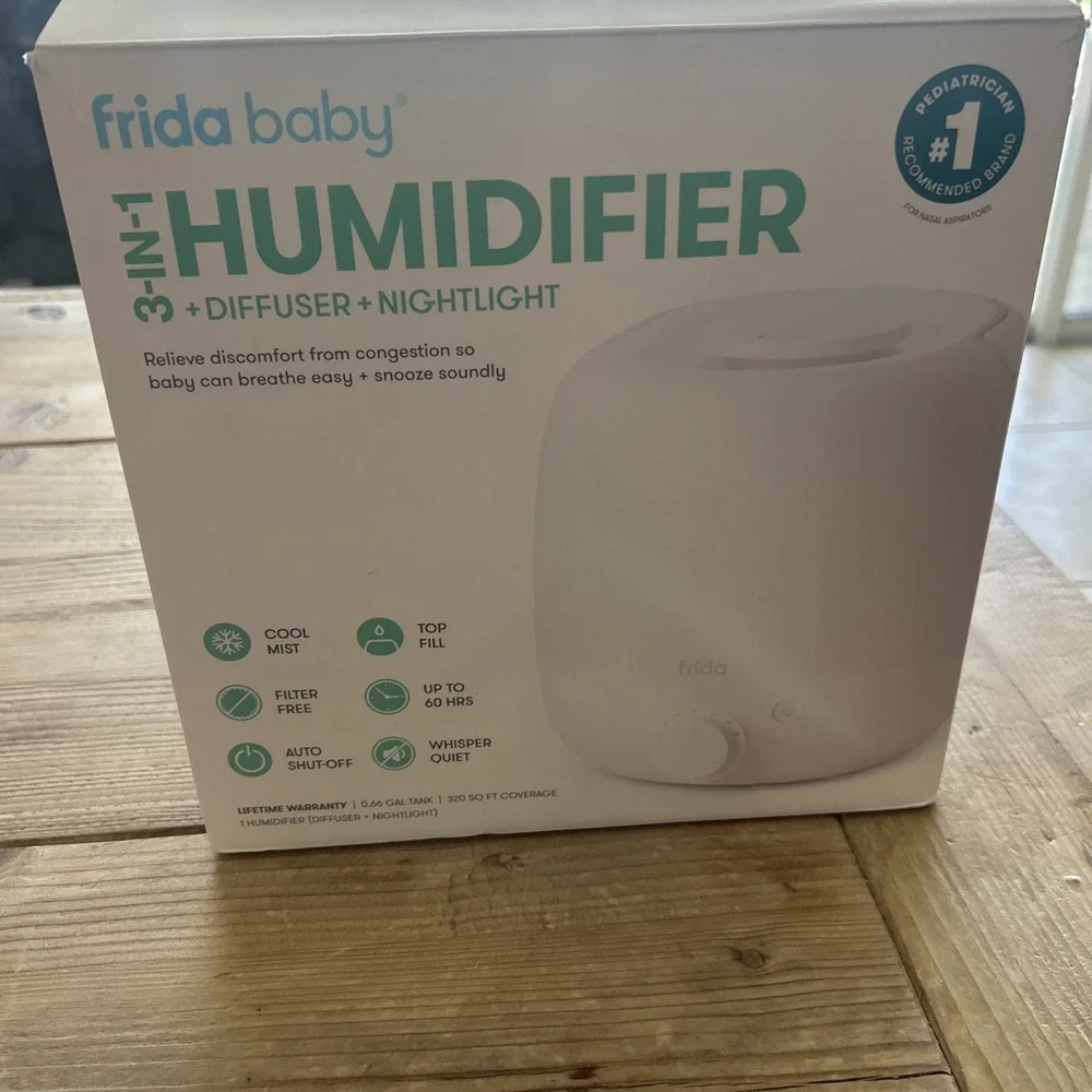 Frida Baby 3-in-1 Cool Mist Humidifier Nightlight Diffuser Breath Easy NEW